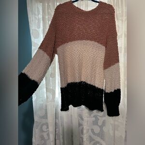 Chic Soul, 1X, striped textured, sweater